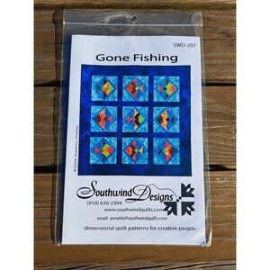 Gone Fishing Southwind Designs Quilt Pattern Fish SWD-207 51.5" x 51.5"